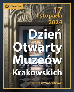 grafika z napisem Dzień Otwarty Muzeów Krakowskich