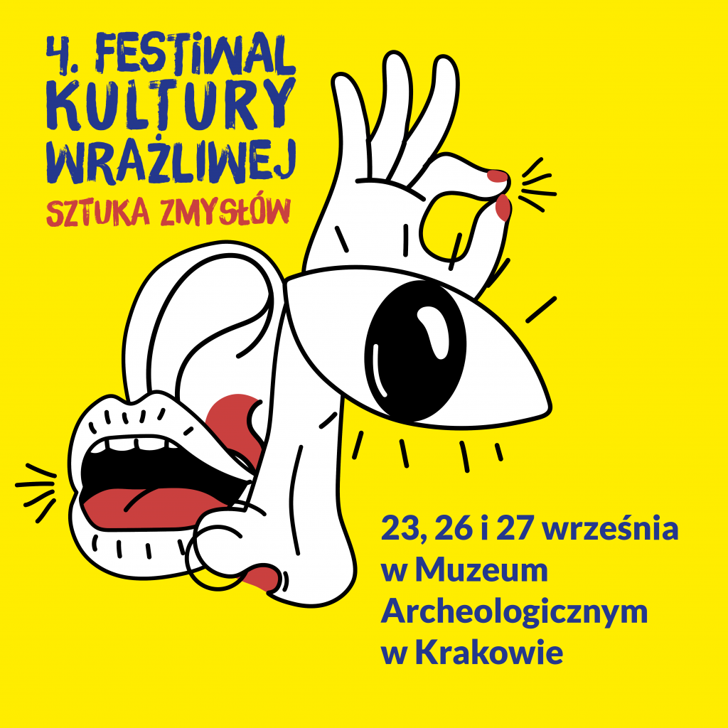 kolorowa grafika informująca o&nbsp;Festiwalu Kultury Wrażliwej