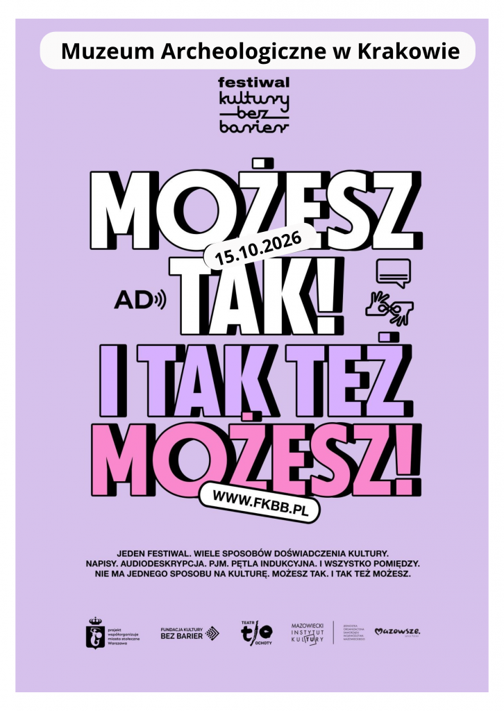 kolorowa grafika informująca o&nbsp;wydarzeniu w&nbsp;ramach Festiwalu Kultury Bez Barier