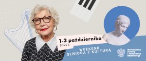 kolorowa grafika z informacją o wydarzeniu "Weekend Seniora z kulturą"