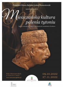 Plakat wystawy Mieszczańska kultura palenia tytoniu. Fajki w nowożytnej tradycji i obyczajowości mieszkańców Krakowa w Będzinie