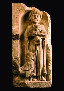 Stela nagrobna dziewczynka z kotem muzeum Bordeaux