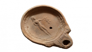 Lampka oliwna z wizerunkiem Dionizosa