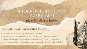 grafika z harmonogramem - wtorkowe spotkania z archeologią zajęć dla dorosłych w Muzeum