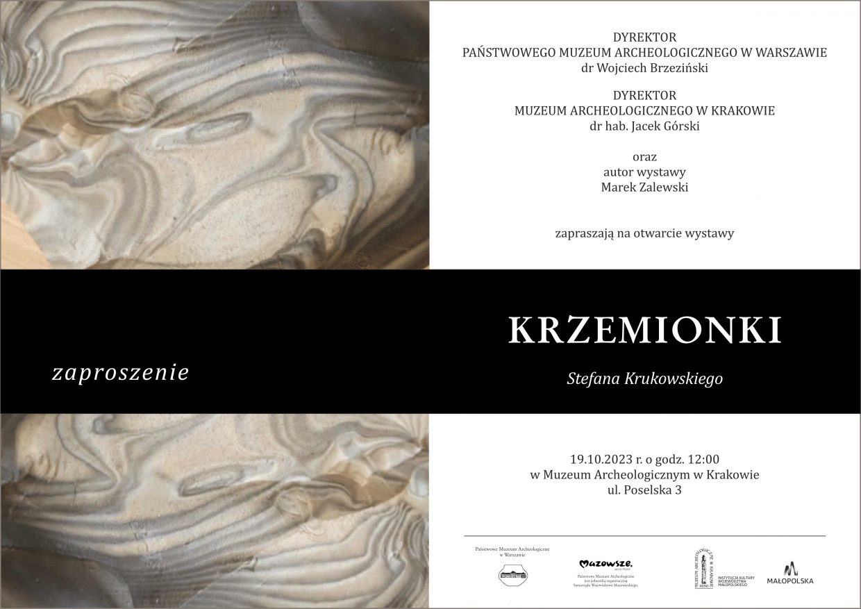grafika - zaproszenie na wystawę Krzemionki