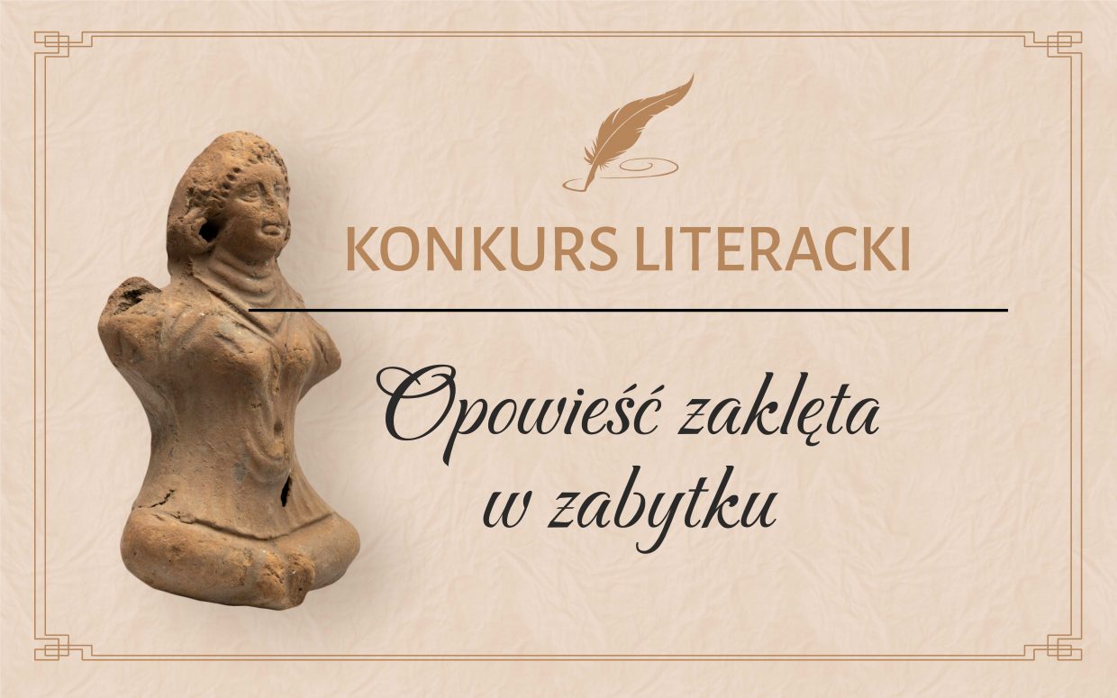 grafika informująca o konkursie literackim "Opowieść zaklęta w zabytku"