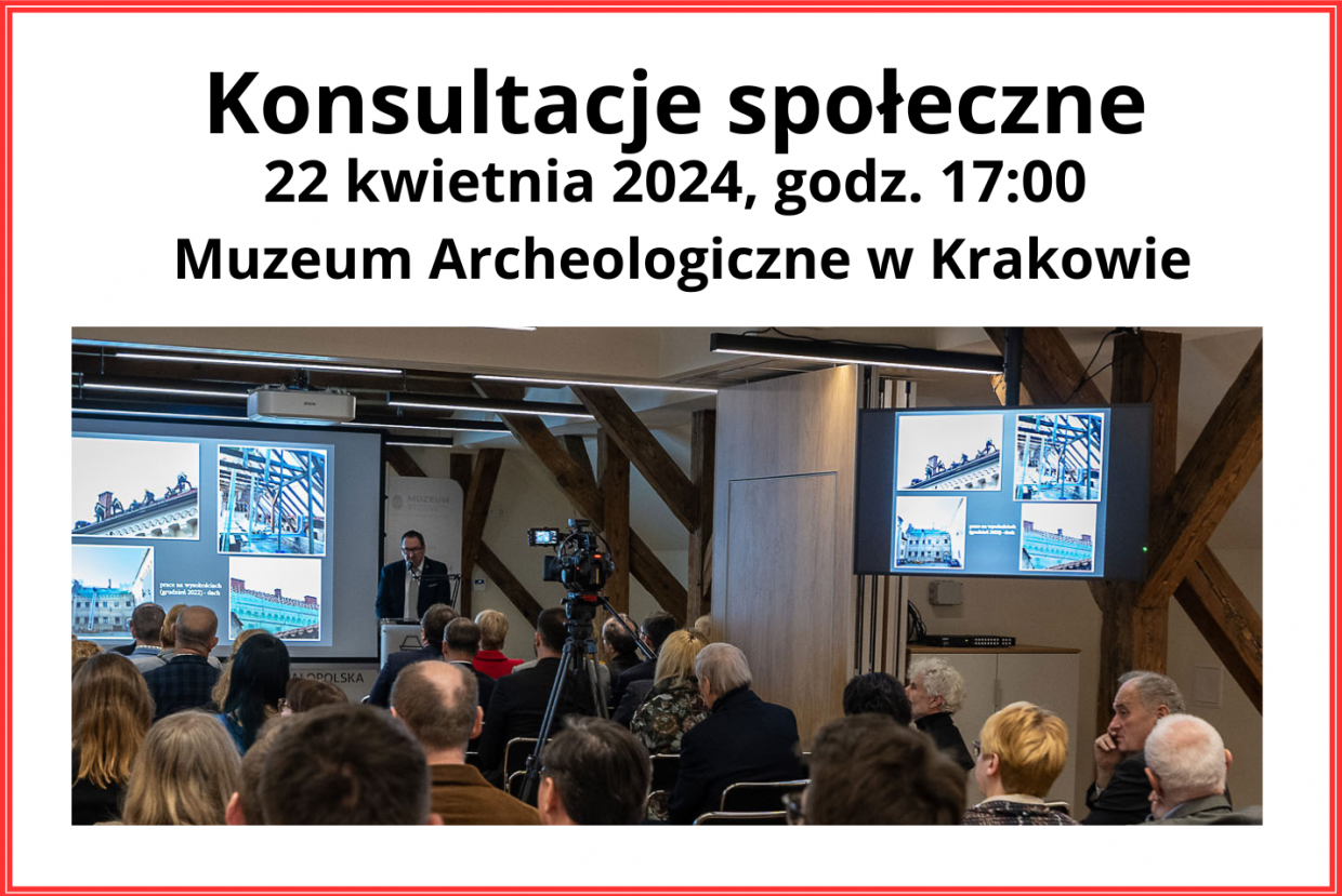 kolorowa grafika z informacją o konsultacjach społecznych