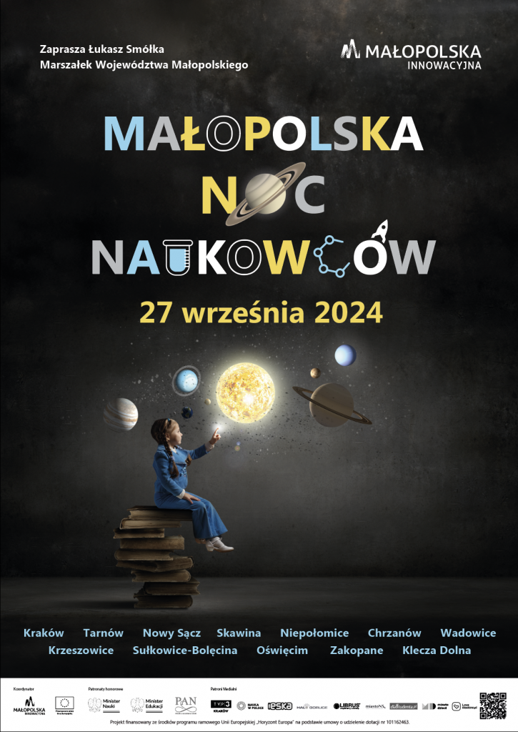 Plakat Małopolskiej Nocy Naukowców