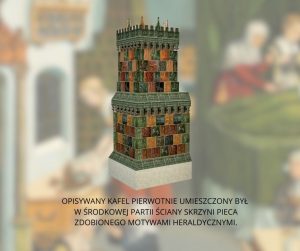 Rekonstrukcja renesansowych pieców kaflowych z Inowłodza i Wawelu (źródło: I. Motylewska 2008, s. 135, tabl. 46; B. Makowiecki 2024, s. 144).