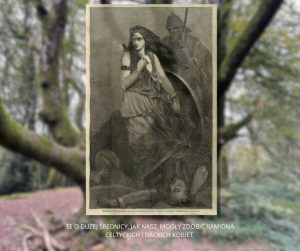 Rycina Fredericka Jamesa Smytha z 1861 roku przedstawiający celtycką wojowniczkę Dar-Thulę