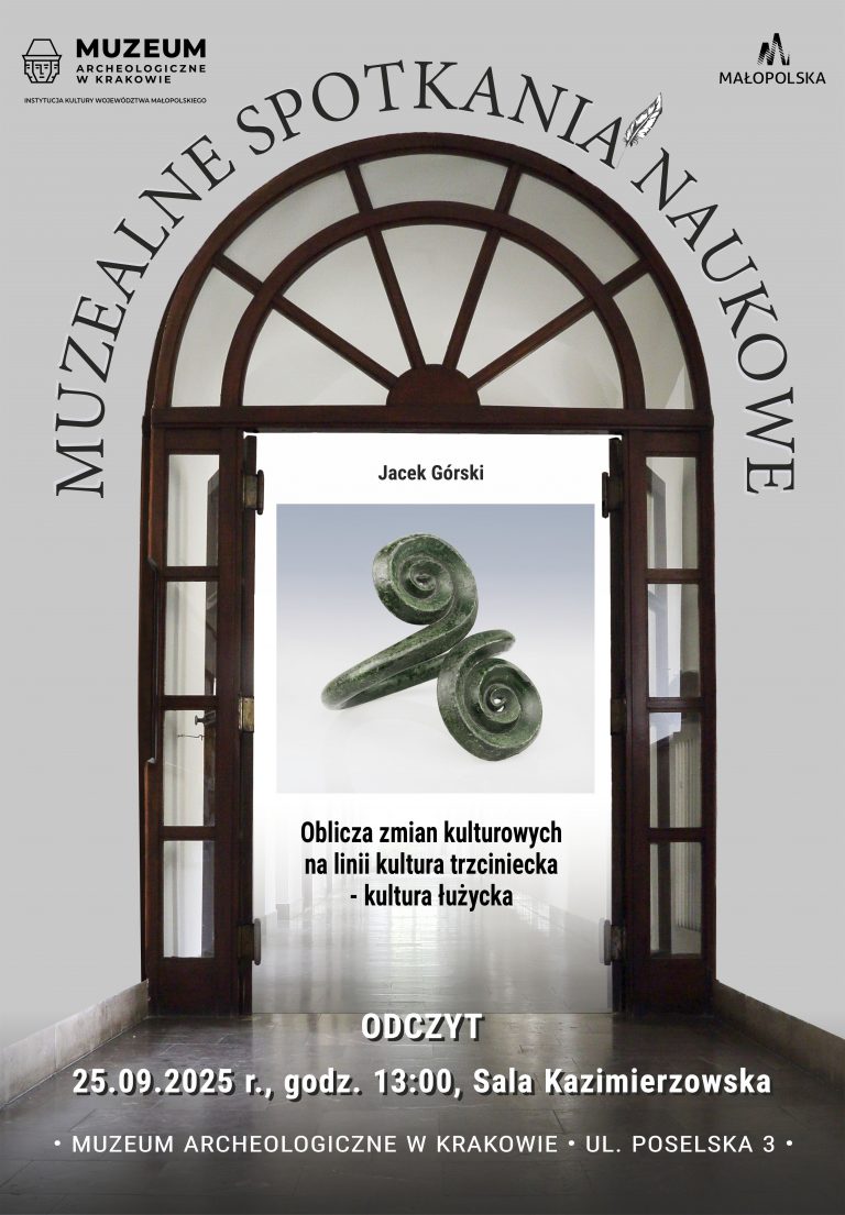 grafika informująca o wykładzie naukowym w Muzeum