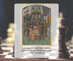 Późnośredniowieczna grafika z przedstawieniem pary grającej w szachy.