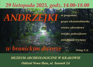 banner informujący o wydarzeniu Andrzejki w Branicach