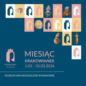 kolorowa grafika informująca o&nbsp;wydarzeniu "Miesiąc Krakowianek"