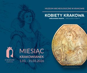 kolorowa grafika informująca o wydarzeniu "Miesiąc Krakowianek"