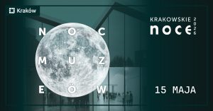 kolorowa grafika informująca o wydarzeniu "Noc Muzeów"