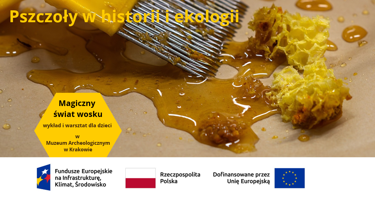 kolorowa grafika zapraszająca na zajęcia o pszczołach